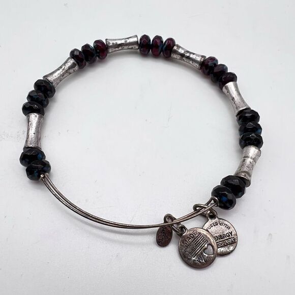 Alex and Ani Beaded Bangle Bracelet garnet - Picture 5 of 5